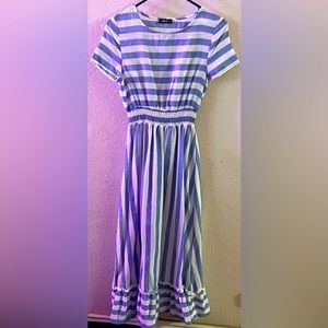 SHEIN dress in WHITE with BLUE stripes in size SMALL.